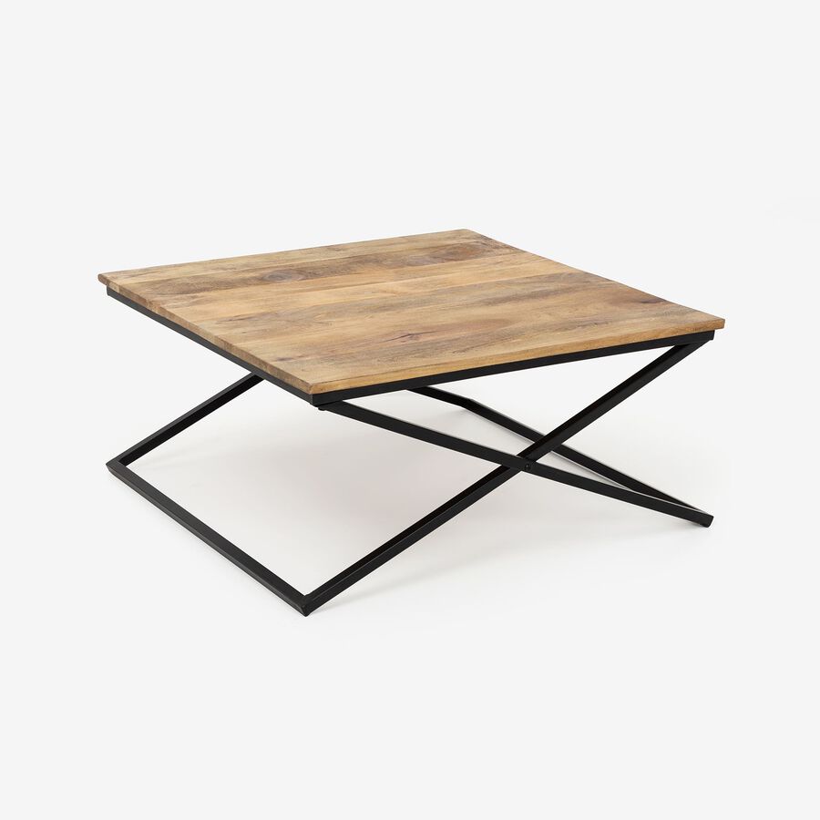 Mesa de centro en madera de mango Mil&aacute;n 80x80cm