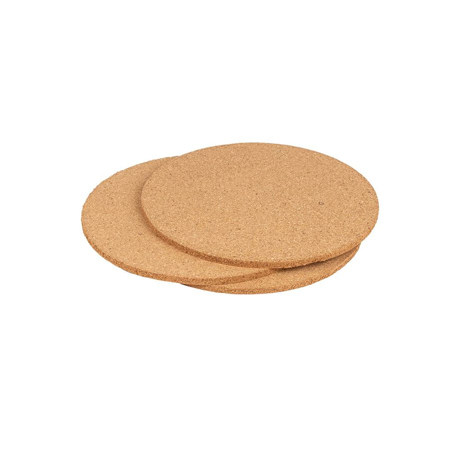 Set de 3 salvamanteles de corcho 19cm