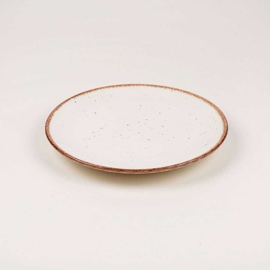 Plato llano blanco de porcelana Eo Side 25cm