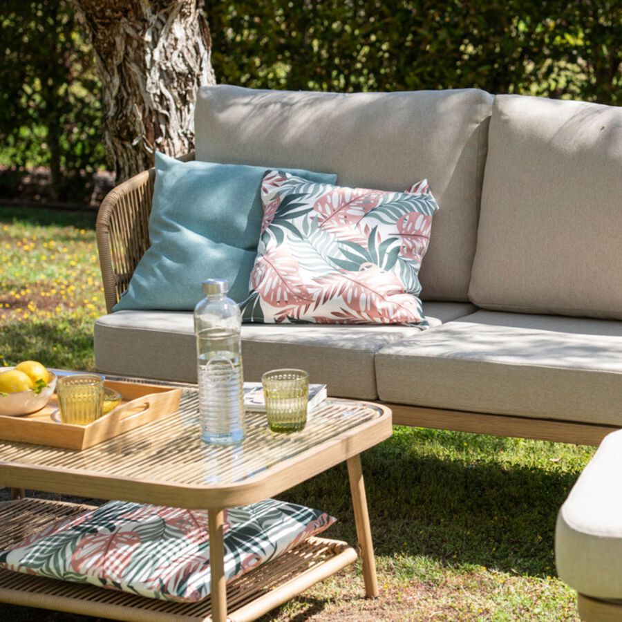 Set de jard&iacute;n de 4 piezas de rat&aacute;n sint&eacute;tico Kauai