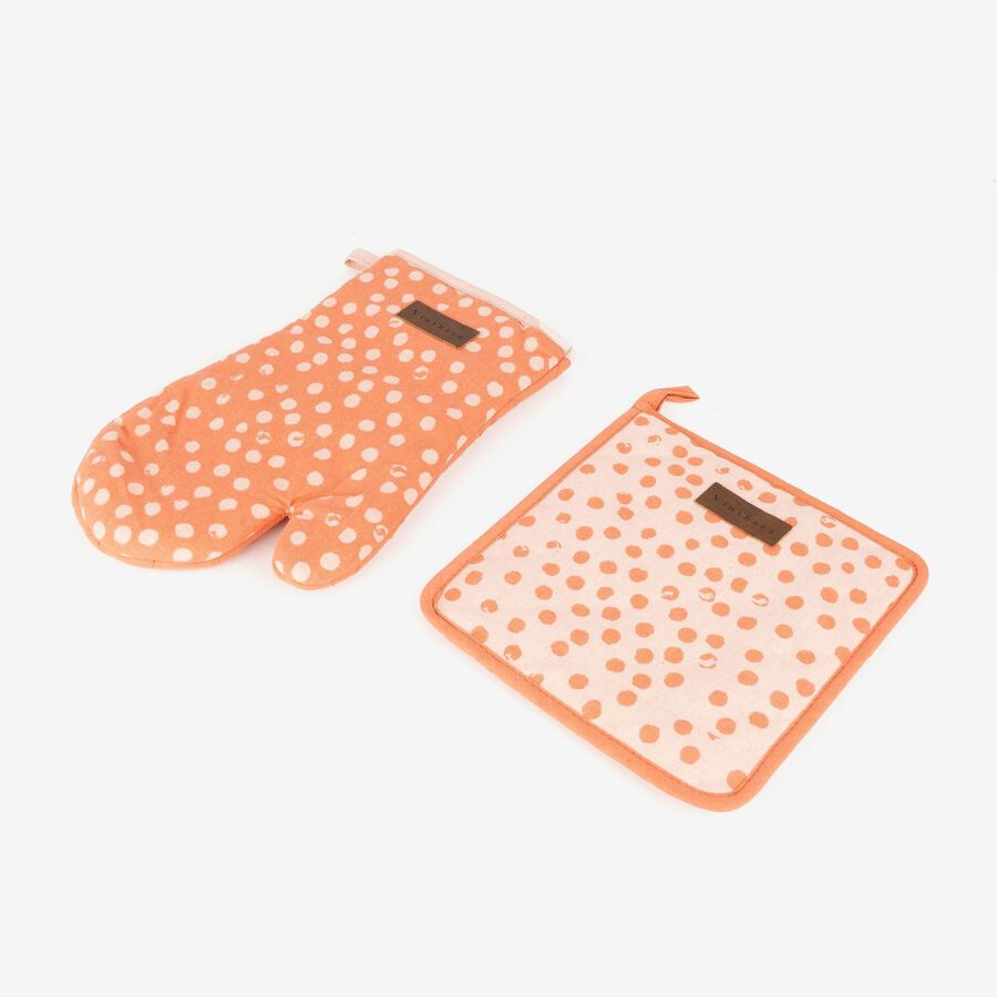 Agarradera de algod&oacute;n naranja Lasis 20x20cm