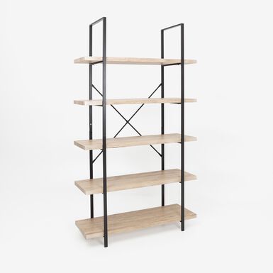 Estantería de madera MDF de 5 estantes marrón Badok 174 cm