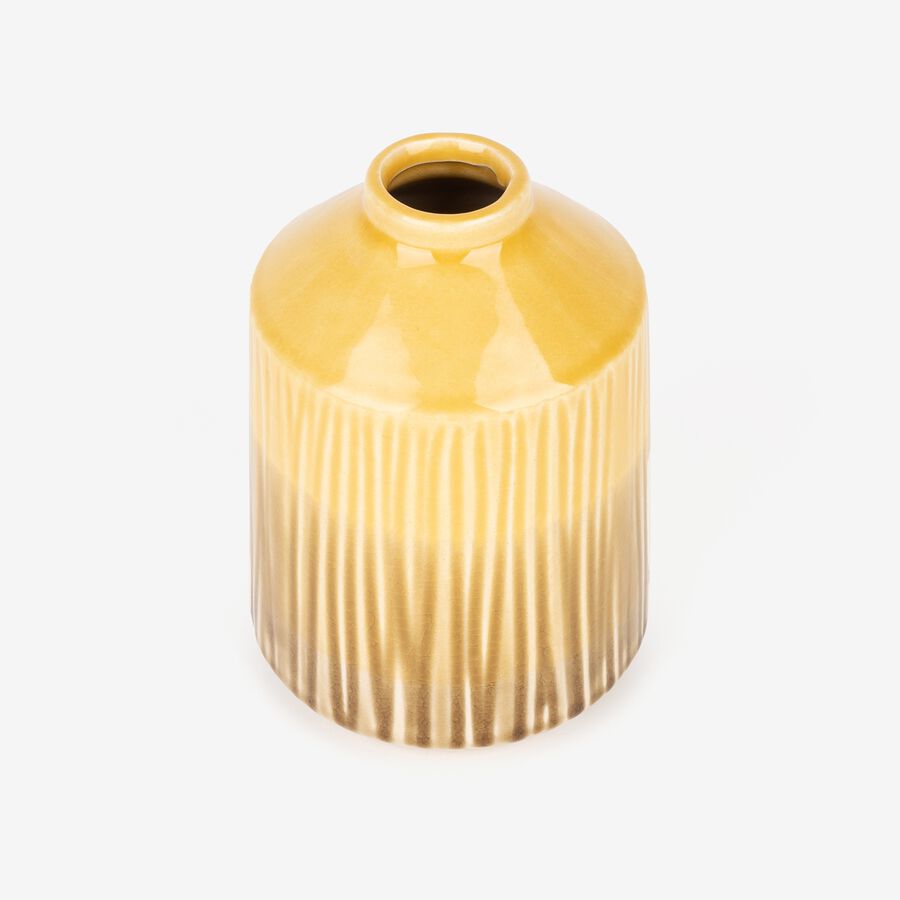 Jarrón de loza amarillo Sunday Ø12x17,8m