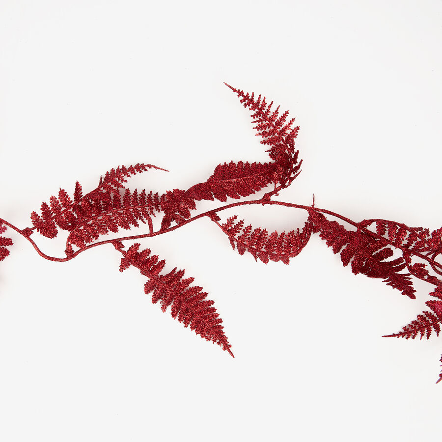 Guirnalda para &aacute;rbol de hojas rojas 180cm