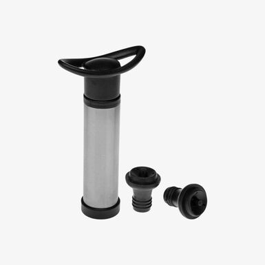 Set de bomba al vac&iacute;o de aluminio con 2 tapones de silicona