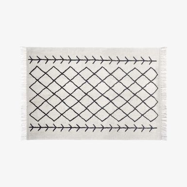 Alfombra de algod&oacute;n de rombos 170x120cm