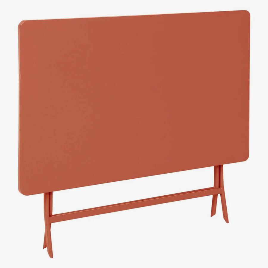 Mesa de jard&iacute;n plegable de acero &aacute;mbar Dixie 110x70x71cm