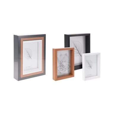 Set de 3 marcos de fotos de madera DM