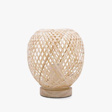Lampara de mesa de bambu 18x22 Nora 