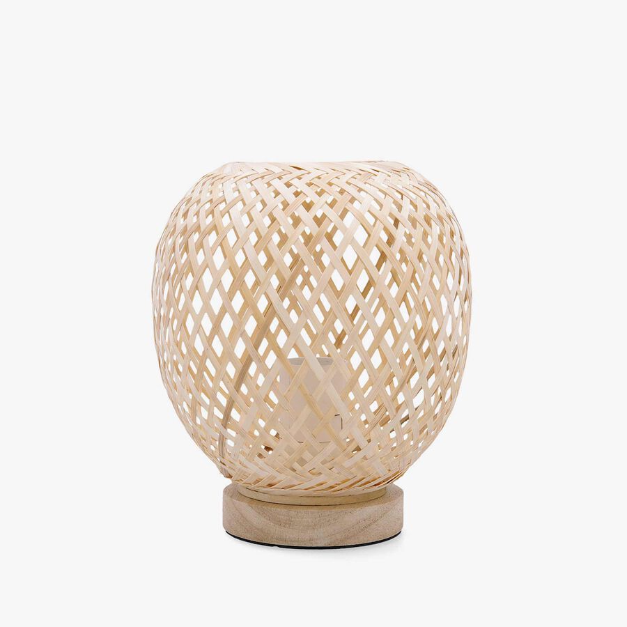 Lampara de mesa de bambu 18x22 Nora 