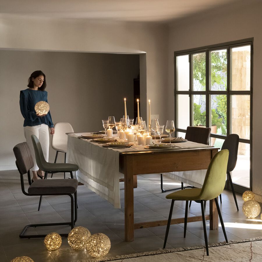 Silla de comedor marrón Natalia 46x59x86cm