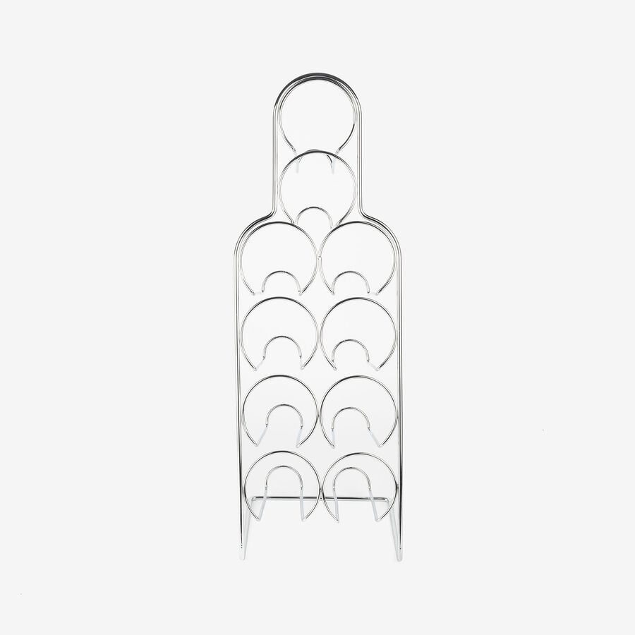 Botellero de metal para 10 botellas 19x19x55cm