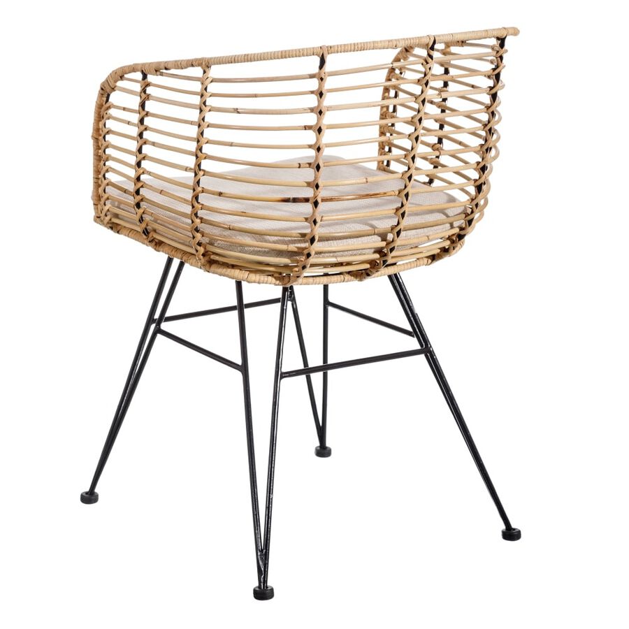 Silla de comedor con cojín 52x66x77cm