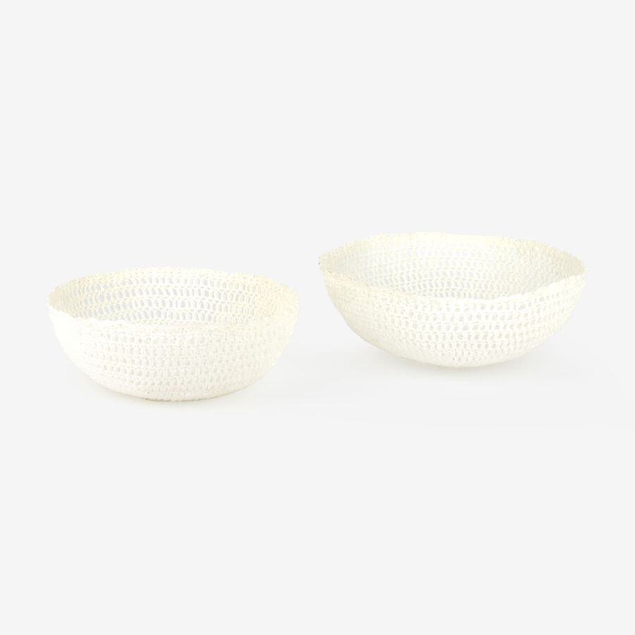 Frutero de algod&oacute;n blanco Nadel &Oslash;22x8cm