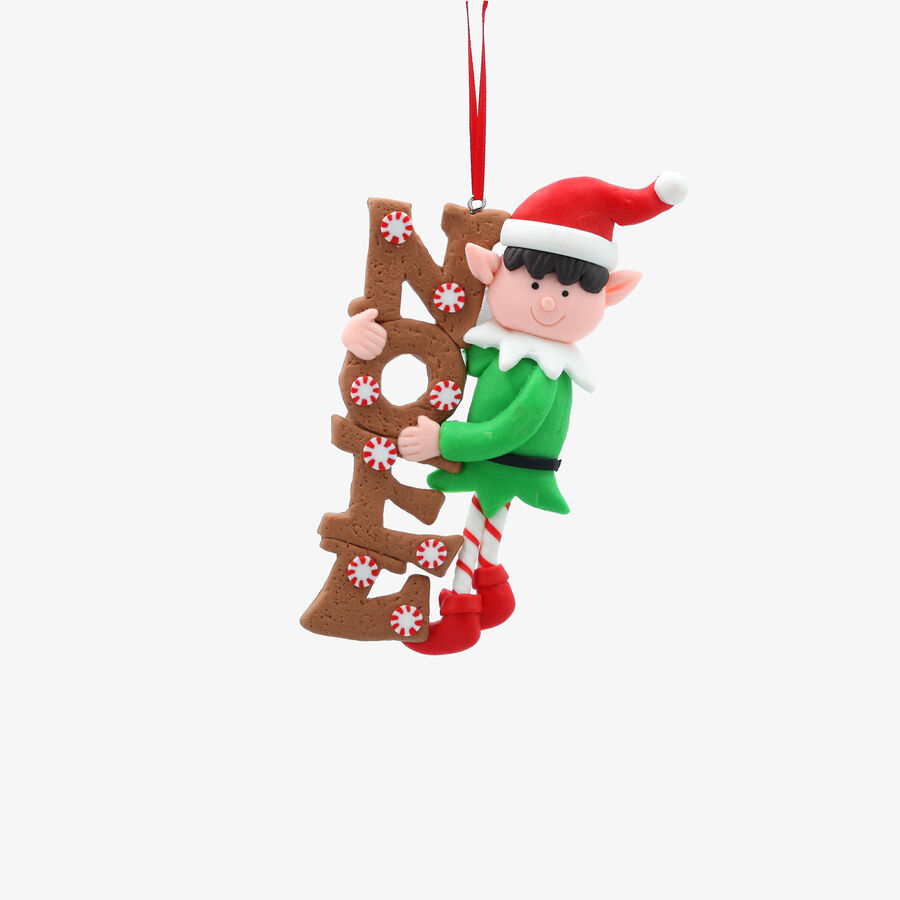 Adorno colgante de arcilla Christmas Elf 11cm