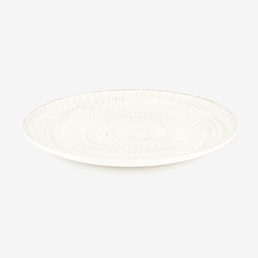 Centro de mesa de madera beige Ø39,5cm