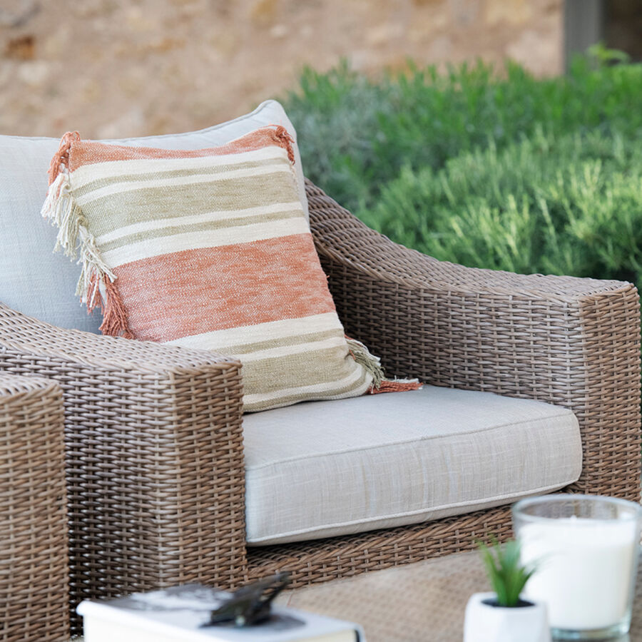 Funda de coj&iacute;n roja de algod&oacute;n Eneli 45x45cm