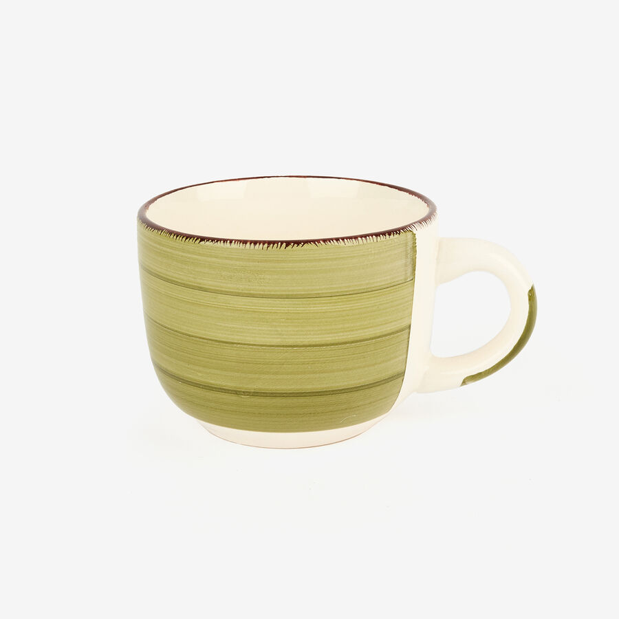 Taza jumbo de gres verde Bernal Ø8x11cm 43cl
