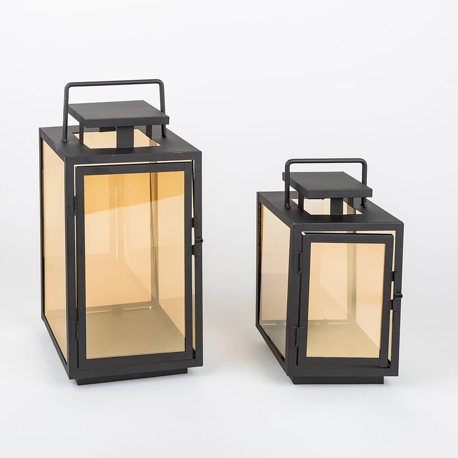 Farol de metal de jard&iacute;n Amber Clau&Chloe en varias medidas