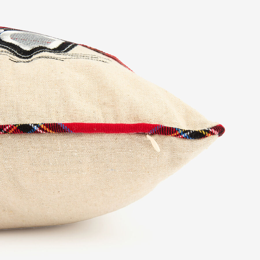 Funda de cojín Coche con árbol de tartán 45x45cm