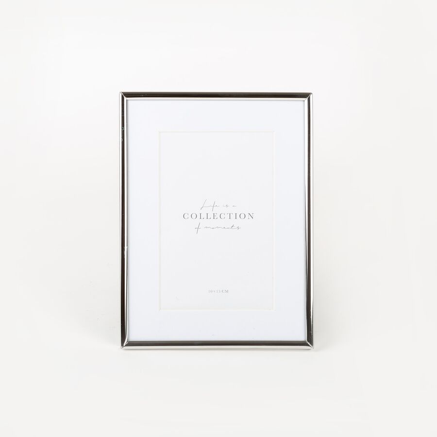 Marco de fotos de metal plateado Kilim 10x15cm