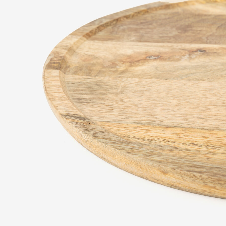 Centro de mesa de madera de teca Ø28cm