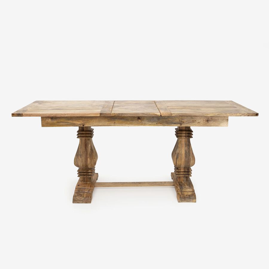 Mesa de comedor extensible de madera de mango Toulouse 160/200x80x80cm