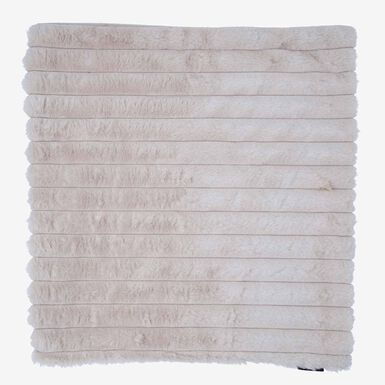 Funda de cojín efecto pelo beige Lineo 45x45cm