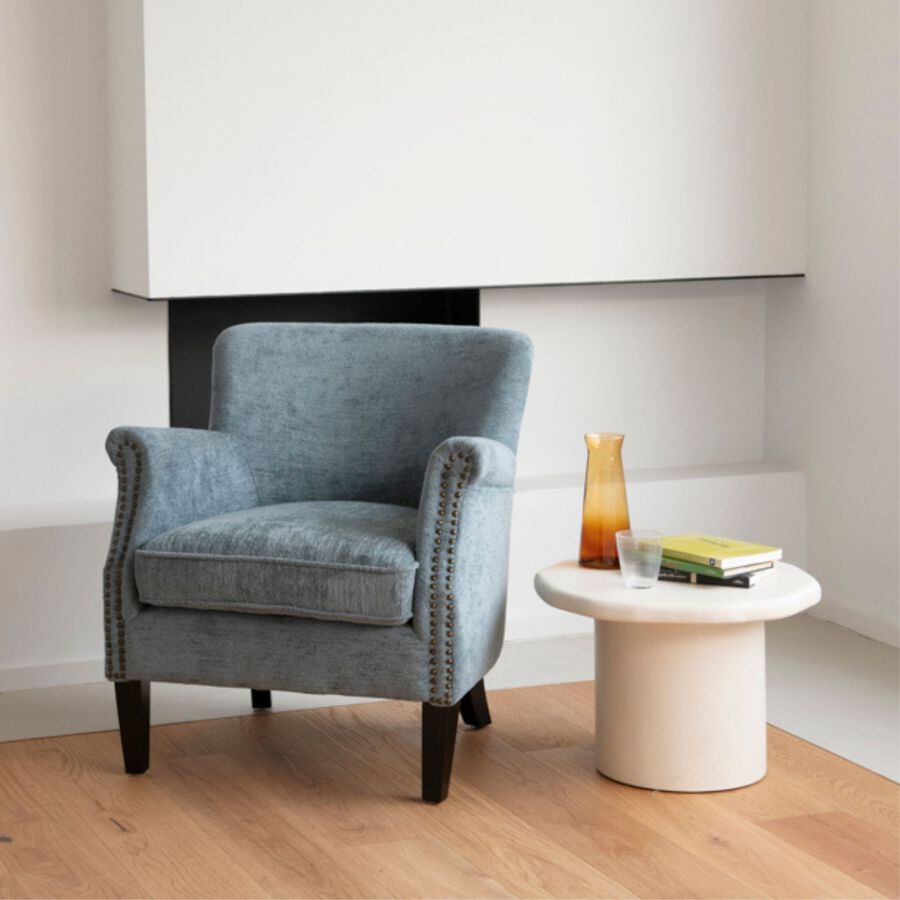 Butaca de terciopelo azul Aurora 79x75x79cm Clau&Chloe