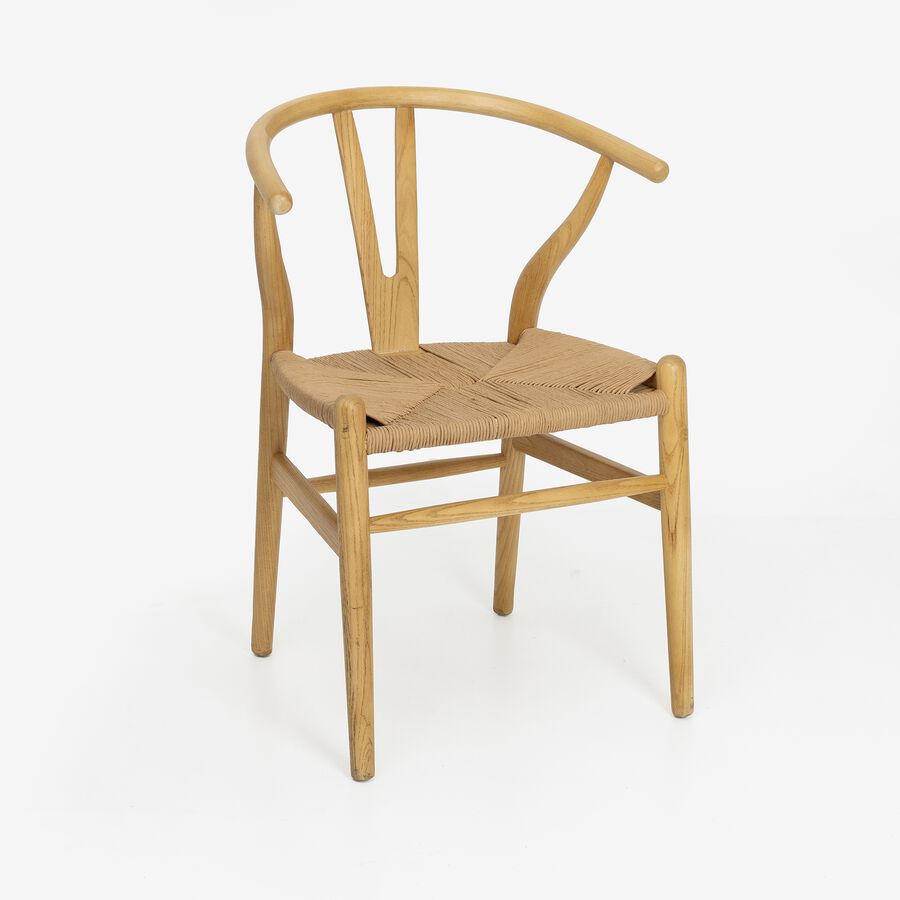 Silla de comedor de madera natural Irma 49x42x78cm Clau&Chloe