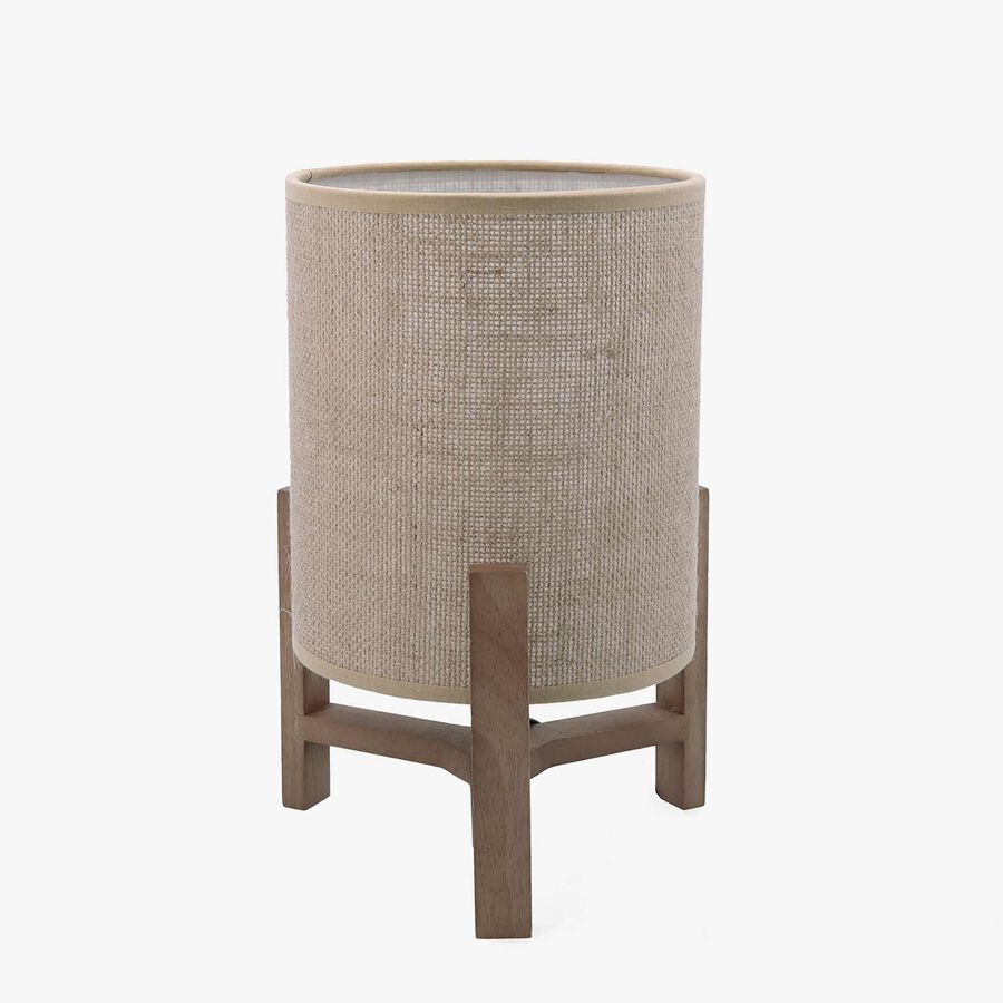 Lampara de mesa de madera y lino 19x30 Nora