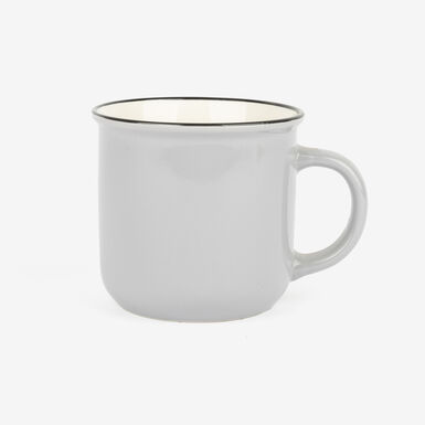 Mug de porcelana gris Alessandro 42cl