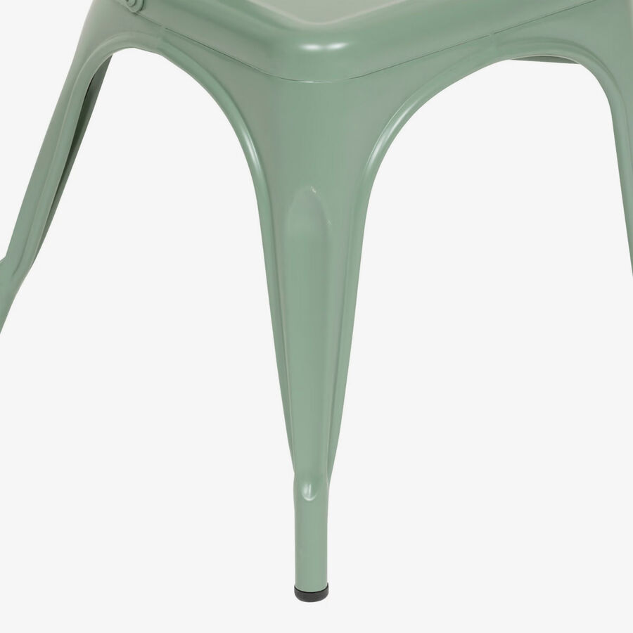 Silla de comedor verde de metal Favel 