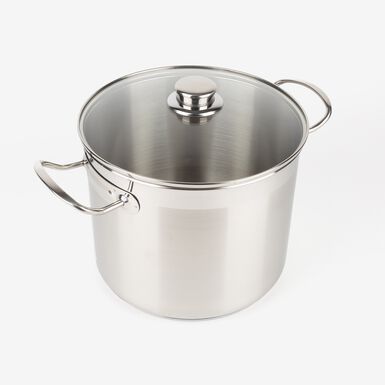 Olla de acero inoxidable con tapa de cristal &Oslash;24cm