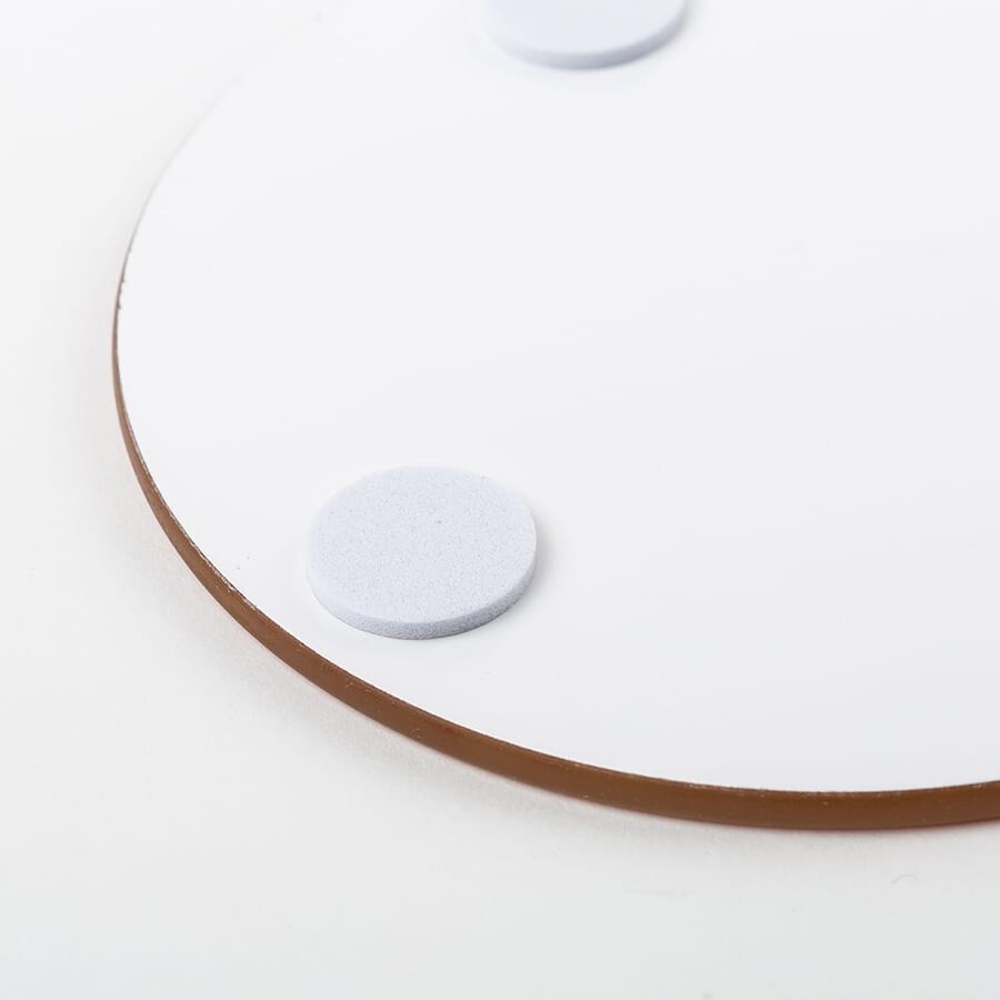 Set de 6 posavasos de cristal con dibujo tronco &Oslash;11cm