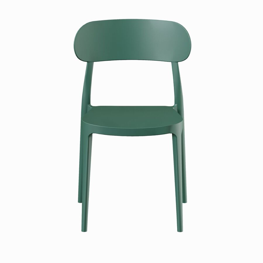 Silla de comedor de polipropileno verde Nesta 45x42x77cm