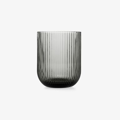 Vaso bajo de vidrio gris Noir 28cl