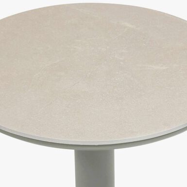 Mesa auxiliar de jard&iacute;n de acero verde Solena &Oslash;40x50cm