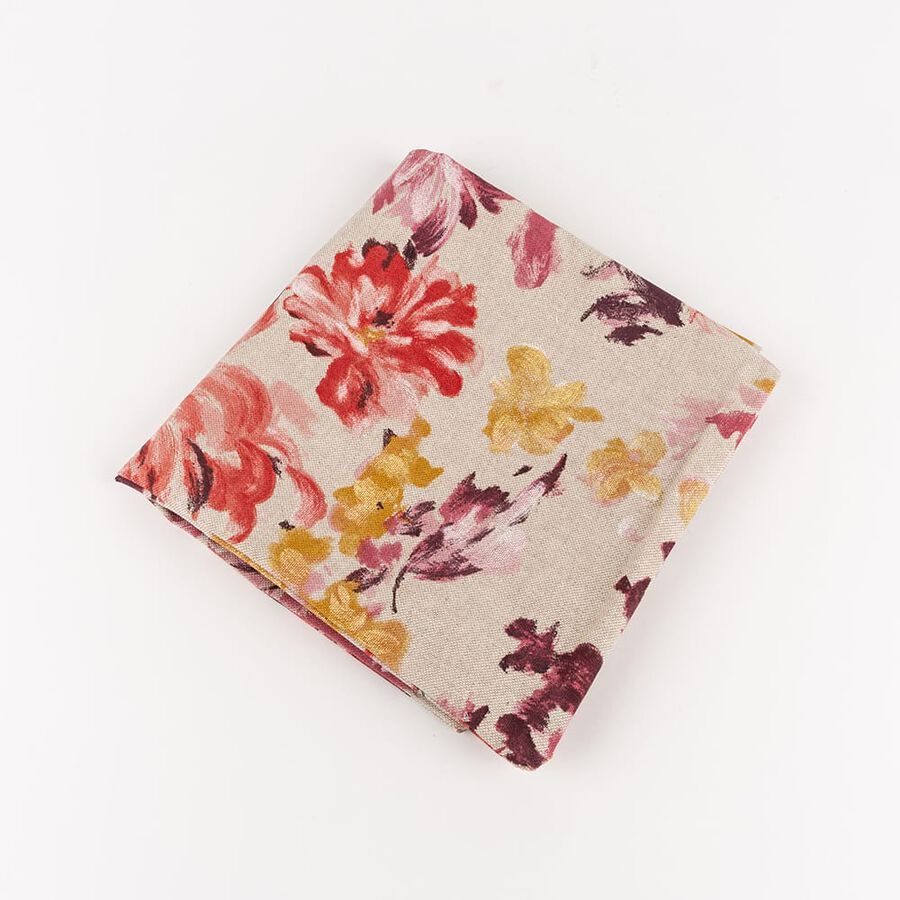 Funda de coj&iacute;n granate floral Cezzane 45x45cm