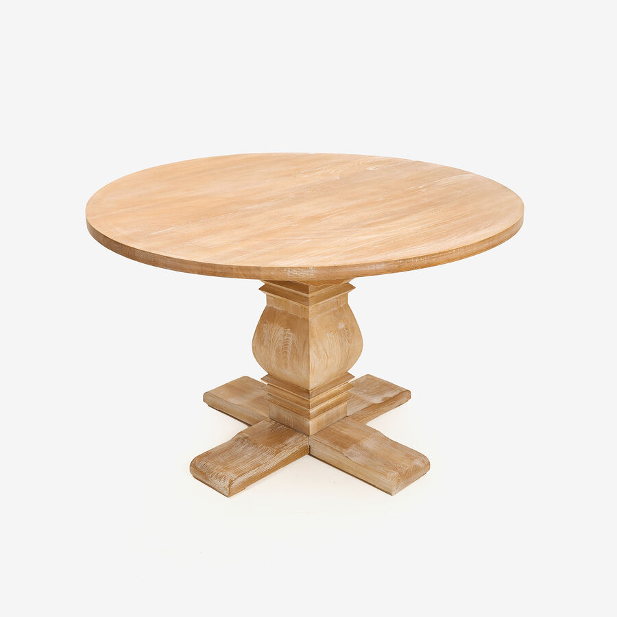 Mesa de comedor de madera de olmo Toulouse Ø120x76cm
