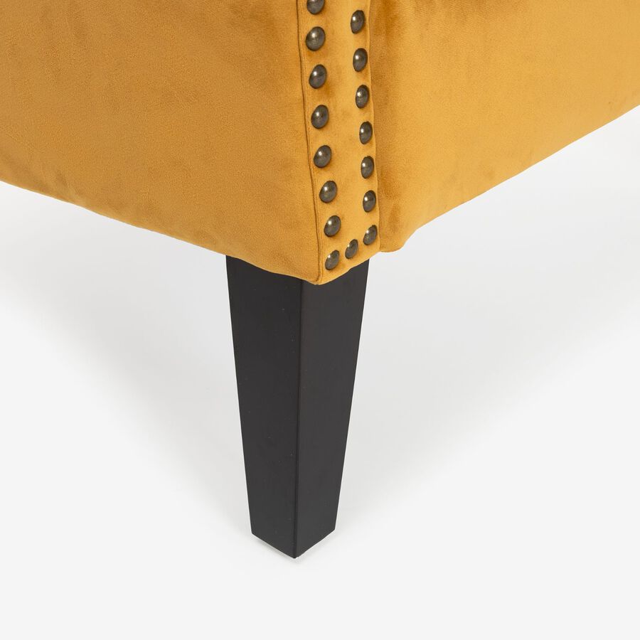 Butaca de terciopelo mostaza Aurora 79x75x79cm Clau&Chloe