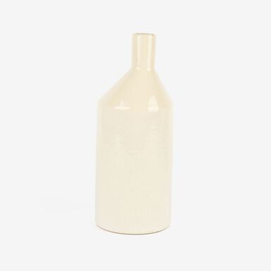 Jarr&oacute;n blanco de cer&aacute;mica Bottle 30cm