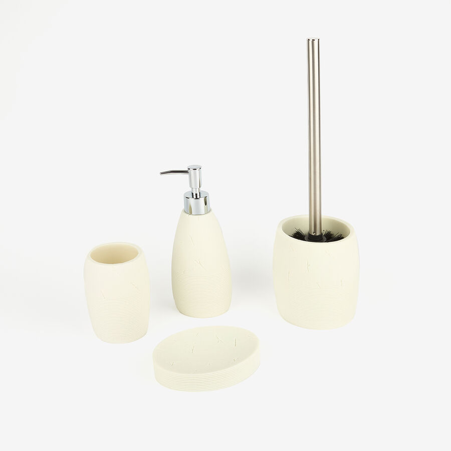 Dispensador de jab&oacute;n de ba&ntilde;o con efecto piedra Apolo &Oslash;7x14cm