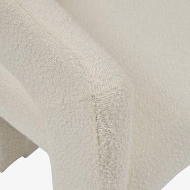 Sill&oacute;n de comedor blanco de borreguito Doran