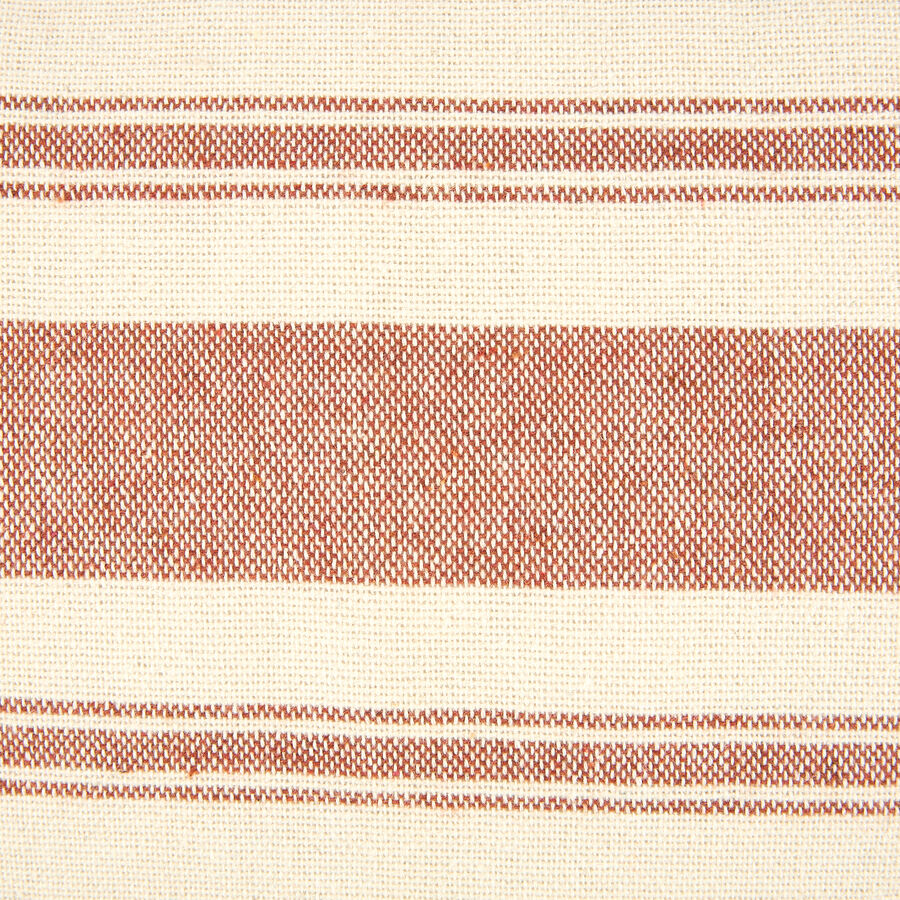 Funda de coj&iacute;n de algod&oacute;n rayas cobre Niza 30x45cm