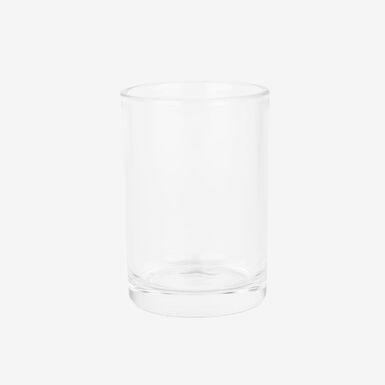 Vaso portacepillos de vidrio blanco Circle