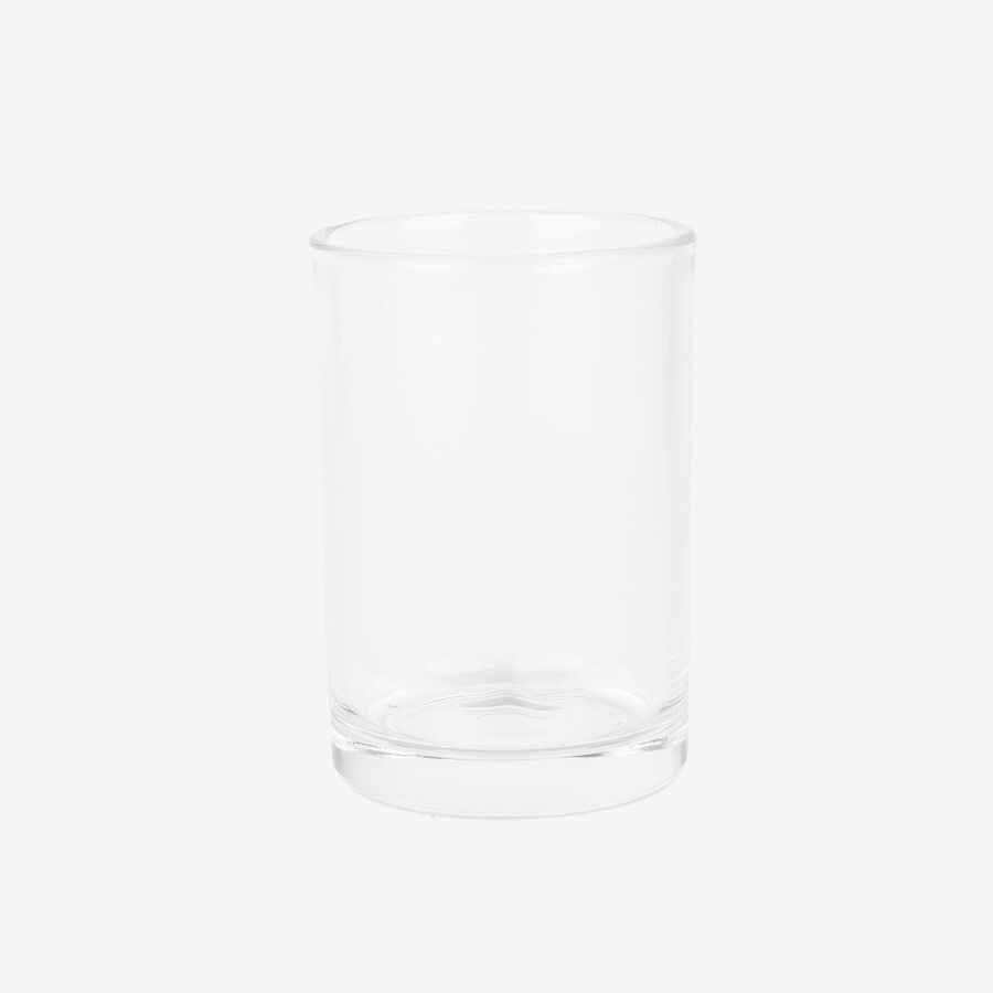 Vaso portacepillos de vidrio blanco Circle