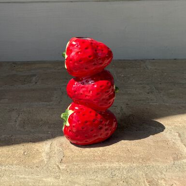 Jarrón rojo Fresa Ø11x20cm
