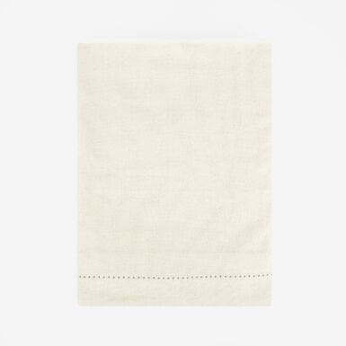 Camino de mesa de algodón beige Vainica 45x140cm
