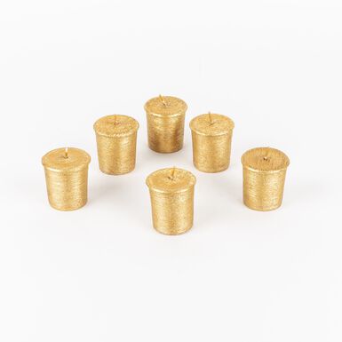 Set de 6 velas Votive doradas Ø5x4cm